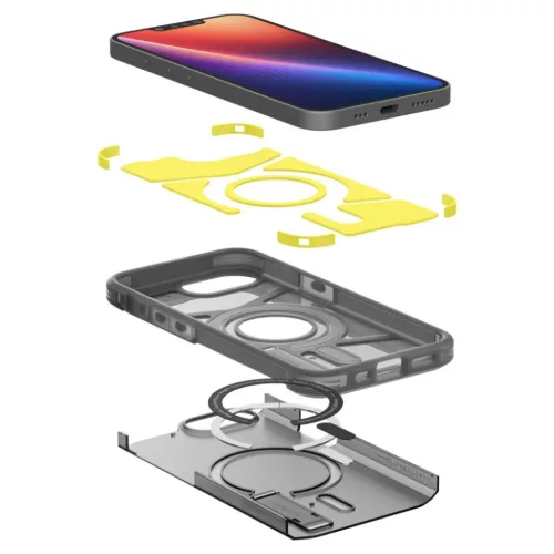  iPhone 16e Fagyos Fekete Spigen Tough Armor Mag Magsafe tok-8809971239684 9 kép