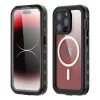 iPhone 15 Pro fekete SHELLBOX DOT vízálló tok MagSafe kompatibilitással