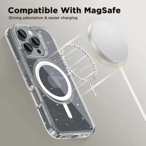 Tech-protect Flexair Magsafe iPhone 16e Glitter tok-5906302360208 2 kép