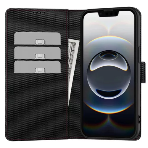 Tech-protect Wallet Rs iPhone 16e Fekete/piros tok-5906302362622 2 kép