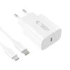 Tech-protect Nc20w 1-port Hálózati töltő Pd20w + Lightning Kábel -5906302362899 3 kép