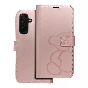 MEZZO fliptok SAMSUNG A26 5G teddy bear rózsaarany tok