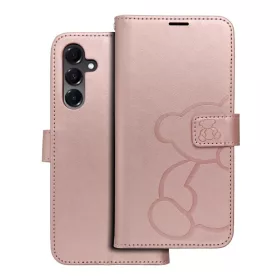   MEZZO fliptok Samsung Galaxy A16 5G teddy bear rózsaarany színben tok