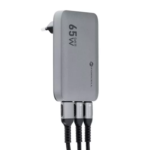 FORCELL F-ENERGY GaN VT-47 Ultra Slim utazó töltő 2 x Type C + USB -5903396336812 5 kép