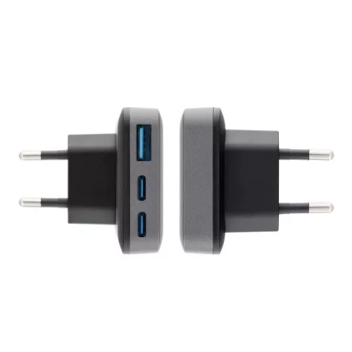 FORCELL F-ENERGY GaN VT-47 Ultra Slim utazó töltő 2 x Type C + USB -5903396336812 8 kép