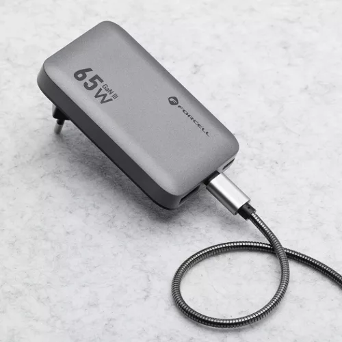 FORCELL F-ENERGY GaN VT-47 Ultra Slim utazó töltő 2 x Type C + USB -5903396336812 9 kép