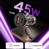 Tech-protect Cc01 2-port autós töltő Pd45w/qc3.0 Fekete-5906302361298 3 kép