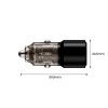 Tech-protect Cc03 2-portos autós töltő Pd95w/qc3.0 Fekete-5906302361670 2 kép