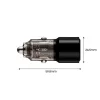Tech-protect Cc03 2-portos autós töltő Pd95w/qc3.0 Fekete-5906302361670 3 kép