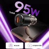 Tech-protect Cc03 2-portos autós töltő Pd95w/qc3.0 Fekete-5906302361670 4 kép