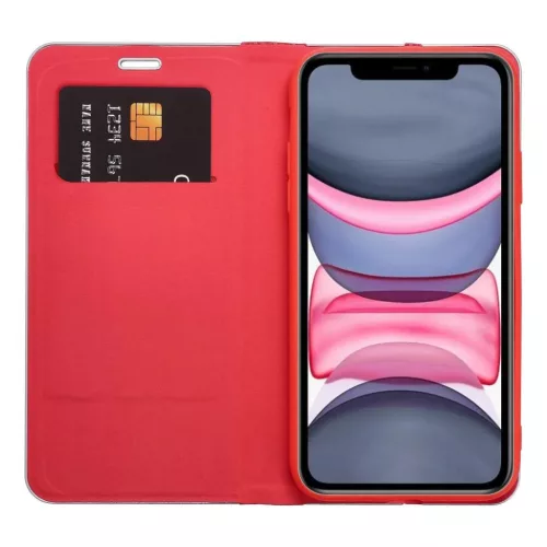 LUNA Fliptok Carbon iPhone 16e (SE 4 2025) piros tok-5903396377532 9 kép