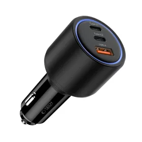 Tech-Protect CC04 3-portos autós töltő PD130W fekete-5906302361694 2 kép