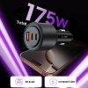 Tech-protect Cc04 3-portos autós töltő Pd175w fekete-5906302361700 3 kép