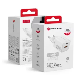 FORCELL F-ENERGY Mini GaN III VT-25B utazó töltő 1 x Type C + 1 x U-5903396375477 2 kép