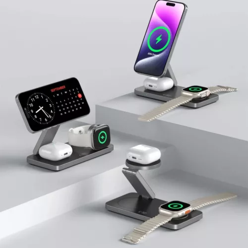 Tech-protect Qi15w-a47 3in1 Mágneses Magsafe Vezeték Nélküli Tölt-5906302362523 8 kép
