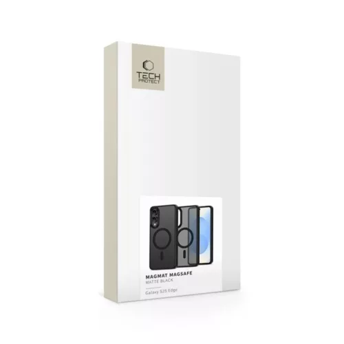 Tech-protect Magmat Magsafe Galaxy S25 Edge Matt Fekete tok-5906302363674 5 kép