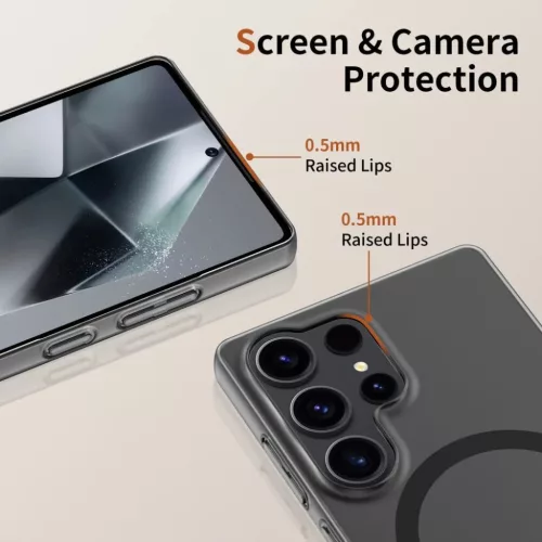Tech-protect Magslim Magsafe Galaxy S25 Edge Matte/fekete tok-5906302363735 3 kép