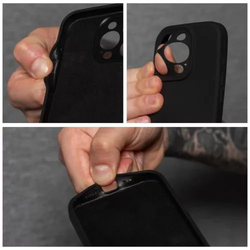 SILICONE 2mm tok iPhone 16e (SE 4 2025) fekete-5903396380464 4 kép