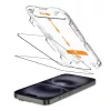 Tech-protect Quick Set+ 2-pack iPhone 15 / 16 Fekete üvegfólia-5906302363179 2 kép