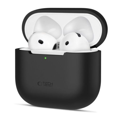 Tech-protect Szilikon Apple AirPods 4 Fekete tok-5906302370115 3 kép