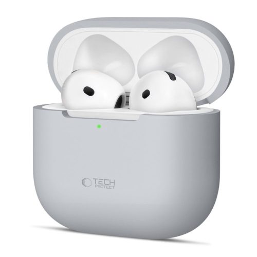 Tech-protect Szilikon Apple Airpods 4 Kréta Szürke tok-5906302370108 3 kép