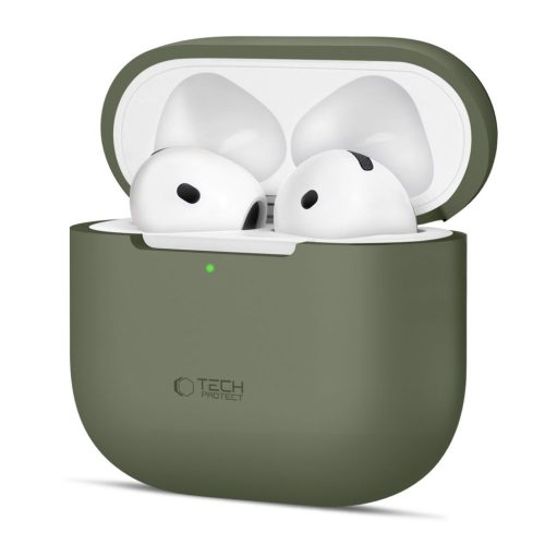 Tech-protect Silicone Apple AirPods 4 Olívazöld tok-5906302370252 3 kép