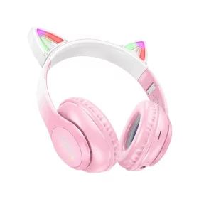 HOCO vezeték nélküli Bluetooth fejhallgató W42 Macskafül csereszn-6931474795847 2 kép