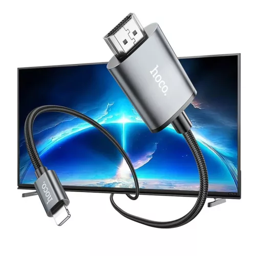 HOCO kábel Lightning - HDMI 1080p UA27 2 m fém szürke-6942007619011 6 kép