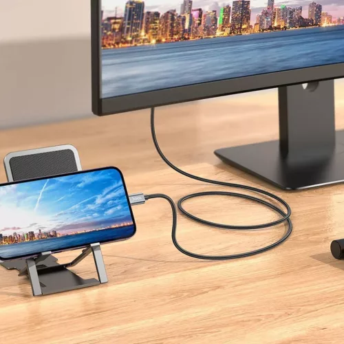 HOCO kábel Lightning - HDMI 1080p UA27 2 m fém szürke-6942007619011 8 kép