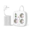 Tech-protect Pcs3x4 Hálózati elosztó 2 USB & 2 Type-C & 3 Konnektor-5906302363421 2 kép