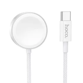   HOCO vezeték nélküli töltő Type C, kompatibilis APPLE Watch és SAMSUNG Watch CW59 fehér