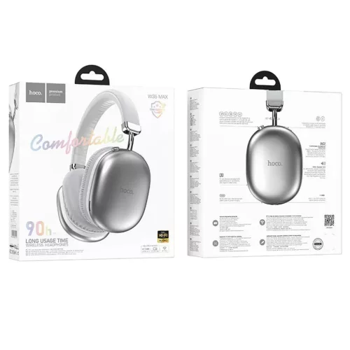 HOCO vezeték nélküli bluetooth fejhallgató W35 Max ezüst-6942007612210 5 kép