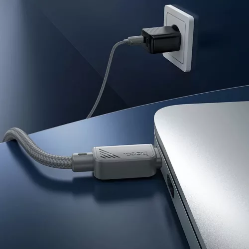 HOCO kábel Type C - Type C 3A 60W X113 1 m szürke-6942007646222 3 kép