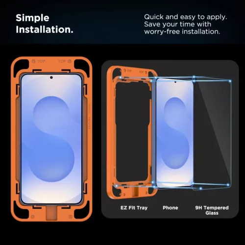 Edzett üveg Tech-protect Quick Set+ 2-pack Galaxy S25 átlátszó üv-5906302363605 3 kép