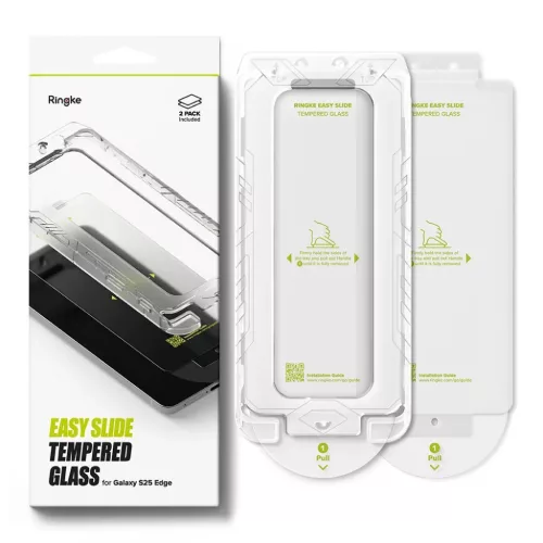Edzett üveg Ringke Easy Slide 2-csomag Galaxy S25 Edge Átlátszó ü-8800293854470 7 kép
