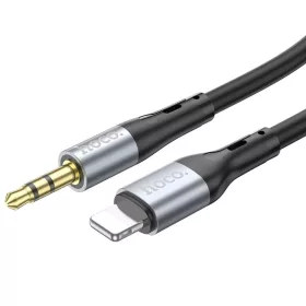 HOCO kábel AUX Jack 3,5 mm to Lightning UPA22 1 m fekete-6931474769473 2 kép