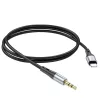HOCO kábel AUX Jack 3,5 mm to Lightning UPA22 1 m fekete-6931474769473 3 kép