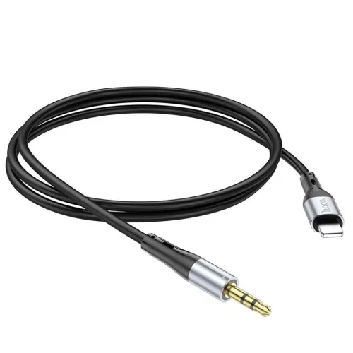 HOCO kábel AUX Jack 3,5 mm to Lightning UPA22 1 m fekete-6931474769473 3 kép