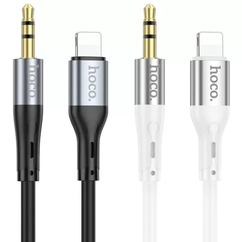 HOCO kábel AUX Jack 3,5 mm to Lightning UPA22 1 m fekete-6931474769473 4 kép