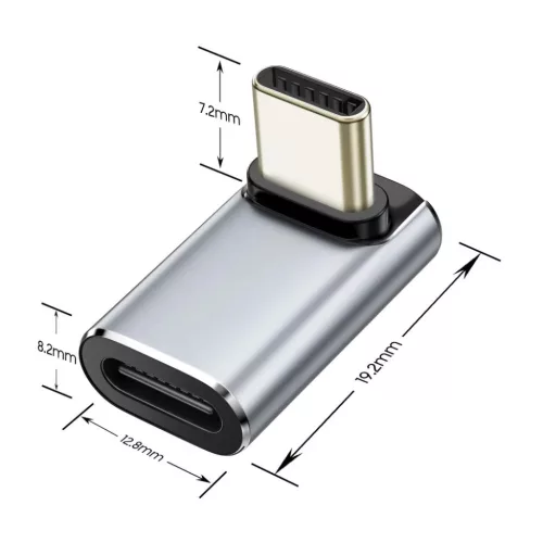 Tech-protect Ultraboost Aa02 Szögletes Adapter Type-c Szürke-5906302367979 2 kép