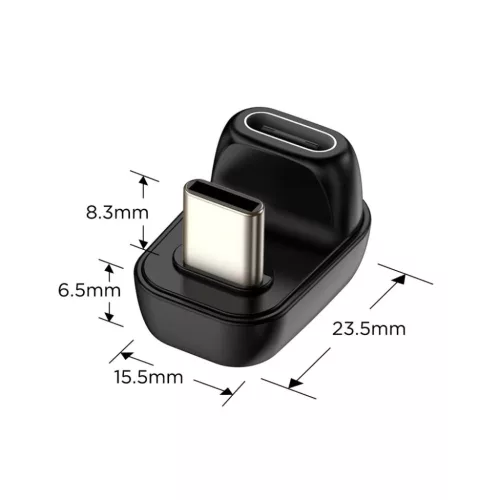 Tech-Protect Ultraboost Aa04 Szögletes Adapter Type-C Fekete-5906302367993 2 kép