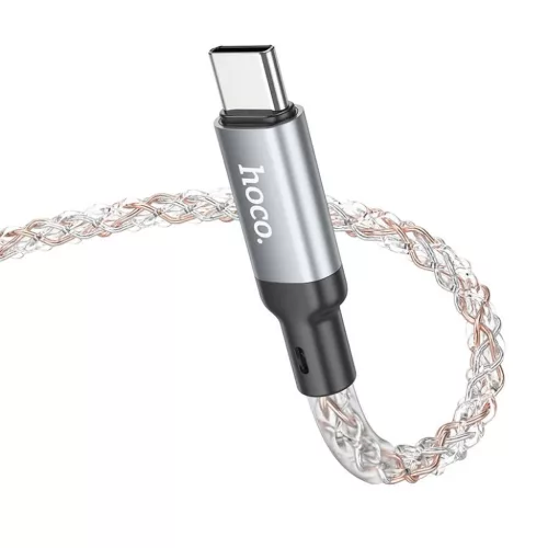 HOCO kábel Type C - Type C 3A 60W U112 1 m szürke-6931474788825 3 kép
