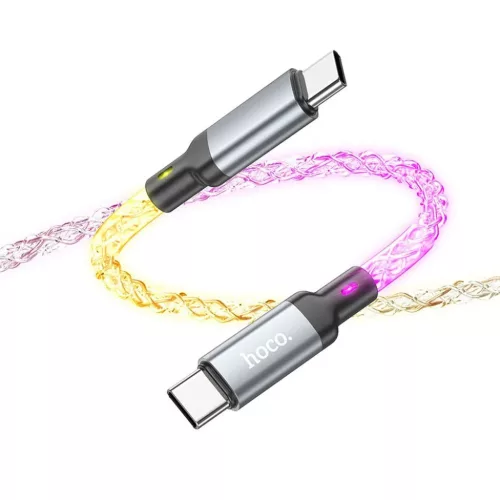HOCO kábel Type C - Type C 3A 60W U112 1 m szürke-6931474788825 6 kép