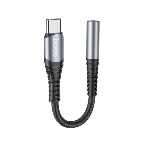 HOCO adapter AUX Jack 3,5 mm (női) to USB C (férfi) LS33 fém szürke