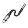 HOCO adapter AUX Jack 3,5 mm (női) to USB C (férfi) LS33 fém szürk-6931474761163 2 kép