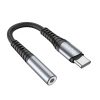 HOCO adapter AUX Jack 3,5 mm (női) to USB C (férfi) LS33 fém szürk-6931474761163 6 kép