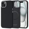 Tech-protect Ion Carbon Magsafe iPhone 15 fekete/ezüst tok