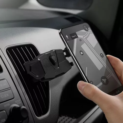 Spigen Click.R szellőzőre erősíthető autós telefontartó fekete-8809640256516 7 kép