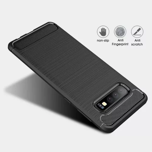 Samsung A10s szénszál mintájú TPU tok fekete-5900217321040 2 kép