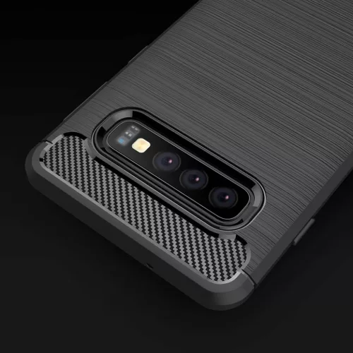 Samsung A10s szénszál mintájú TPU tok fekete-5900217321040 3 kép